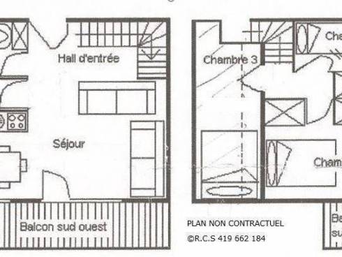 Appartement Les Menuires Reberty 2000 - Les Menuires NECOU